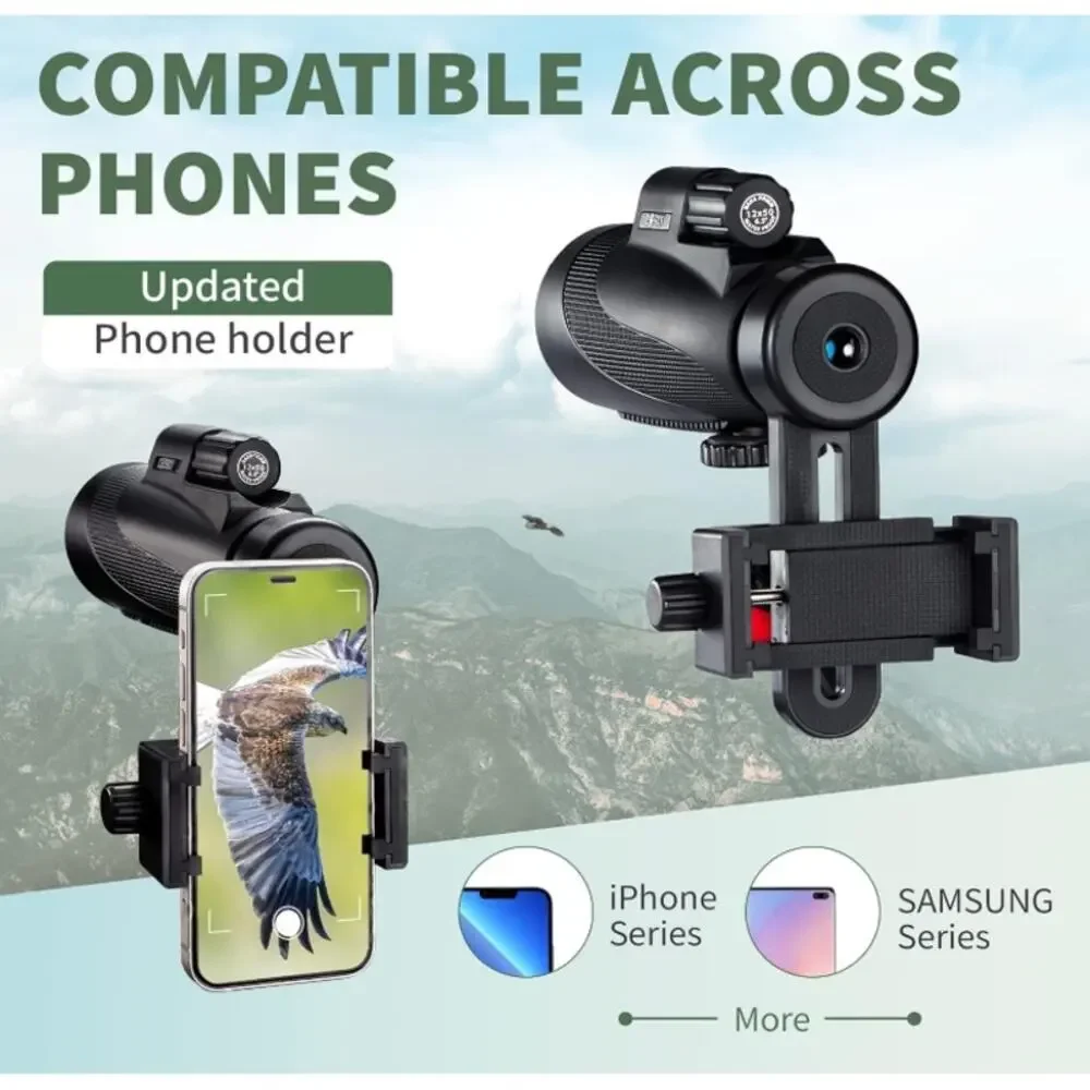 Gosky Titan 12x50 Monocular Scope w/ Smartphone Mount Waterproof